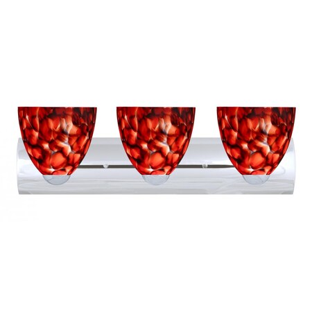 Besa Lighting Besa Wall Sasha Chrome Garnet 3x75W Medium Base 3WZ-757241-CR